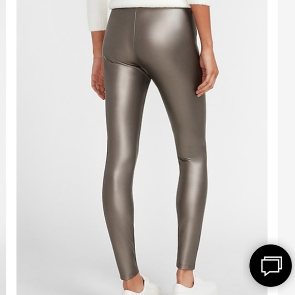 Express metallic high waisted vegan leather leggin - Picture 2 of 3
